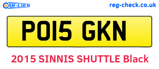 PO15GKN are the vehicle registration plates.