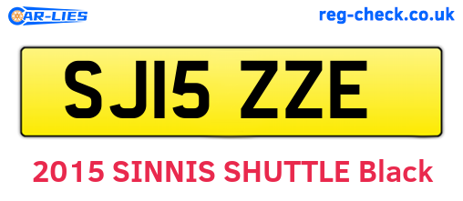 SJ15ZZE are the vehicle registration plates.