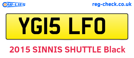 YG15LFO are the vehicle registration plates.