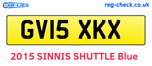 GV15XKX are the vehicle registration plates.