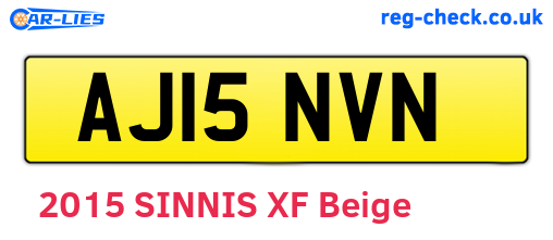 AJ15NVN are the vehicle registration plates.
