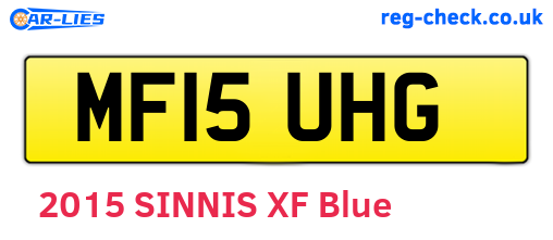 MF15UHG are the vehicle registration plates.