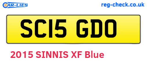 SC15GDO are the vehicle registration plates.