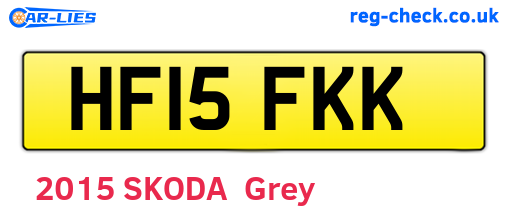 HF15FKK are the vehicle registration plates.