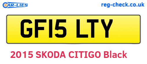 GF15LTY are the vehicle registration plates.