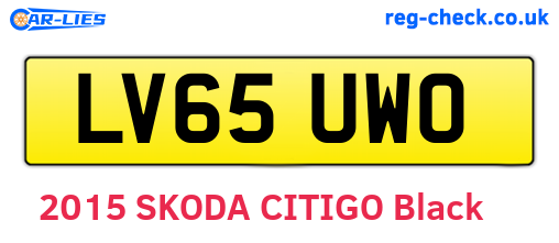 LV65UWO are the vehicle registration plates.