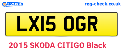 LX15OGR are the vehicle registration plates.