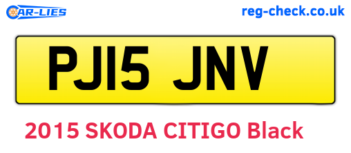 PJ15JNV are the vehicle registration plates.