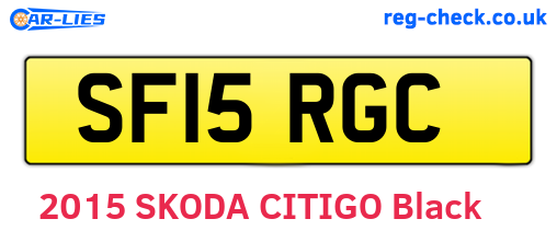 SF15RGC are the vehicle registration plates.