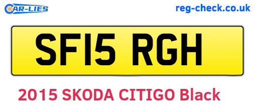 SF15RGH are the vehicle registration plates.