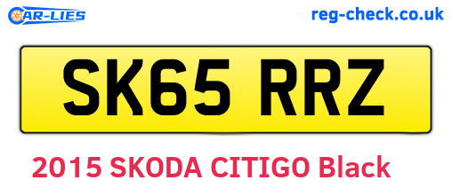 SK65RRZ are the vehicle registration plates.