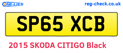 SP65XCB are the vehicle registration plates.