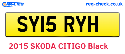 SY15RYH are the vehicle registration plates.