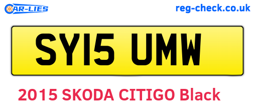SY15UMW are the vehicle registration plates.