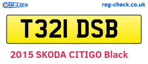 T321DSB are the vehicle registration plates.