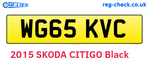 WG65KVC are the vehicle registration plates.