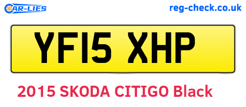 YF15XHP are the vehicle registration plates.