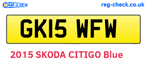 GK15WFW are the vehicle registration plates.
