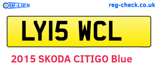 LY15WCL are the vehicle registration plates.