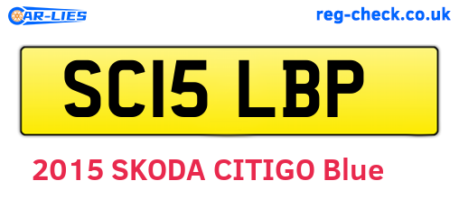 SC15LBP are the vehicle registration plates.