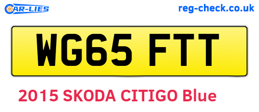 WG65FTT are the vehicle registration plates.