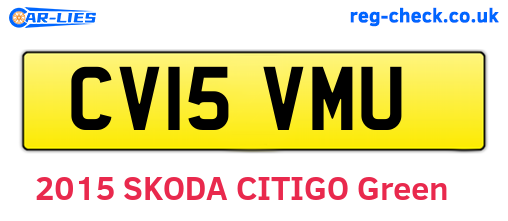CV15VMU are the vehicle registration plates.