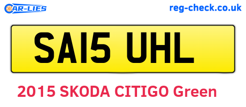 SA15UHL are the vehicle registration plates.