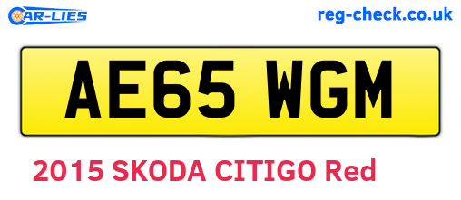 AE65WGM are the vehicle registration plates.