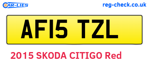 AF15TZL are the vehicle registration plates.
