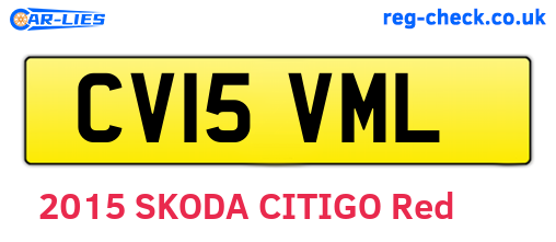 CV15VML are the vehicle registration plates.