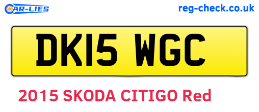 DK15WGC are the vehicle registration plates.