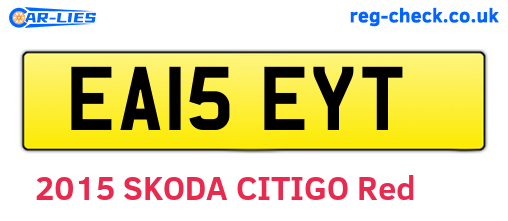 EA15EYT are the vehicle registration plates.