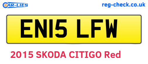 EN15LFW are the vehicle registration plates.