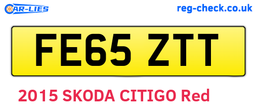 FE65ZTT are the vehicle registration plates.