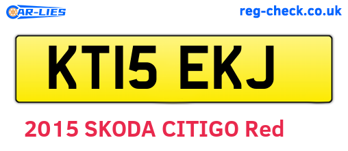 KT15EKJ are the vehicle registration plates.