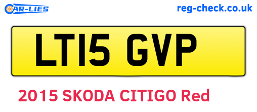 LT15GVP are the vehicle registration plates.