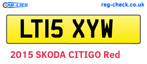 LT15XYW are the vehicle registration plates.