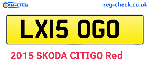 LX15OGO are the vehicle registration plates.