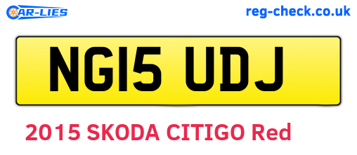 NG15UDJ are the vehicle registration plates.
