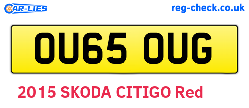 OU65OUG are the vehicle registration plates.