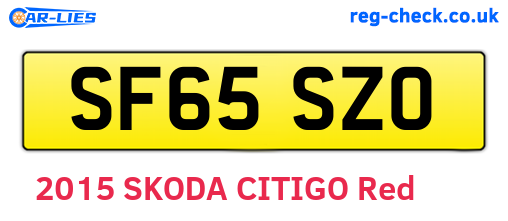 SF65SZO are the vehicle registration plates.