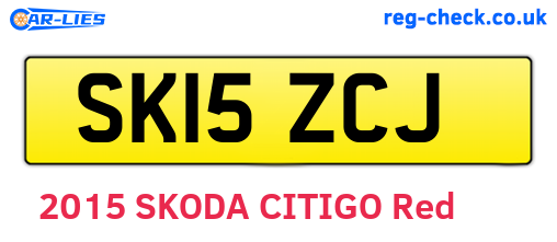 SK15ZCJ are the vehicle registration plates.