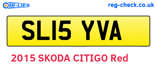 SL15YVA are the vehicle registration plates.
