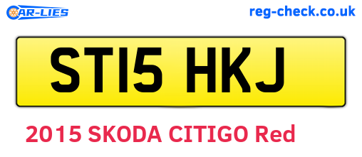 ST15HKJ are the vehicle registration plates.