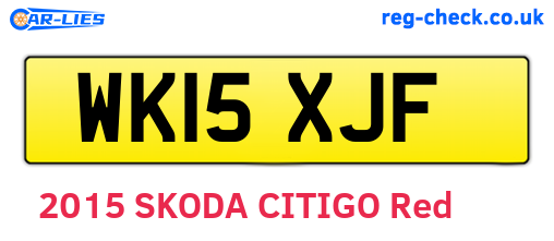 WK15XJF are the vehicle registration plates.