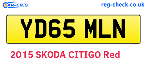YD65MLN are the vehicle registration plates.