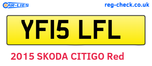 YF15LFL are the vehicle registration plates.