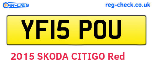 YF15POU are the vehicle registration plates.