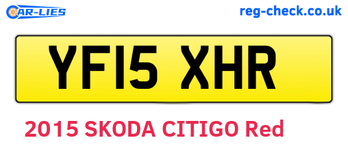YF15XHR are the vehicle registration plates.
