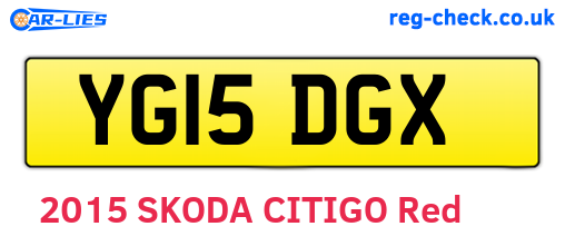 YG15DGX are the vehicle registration plates.
